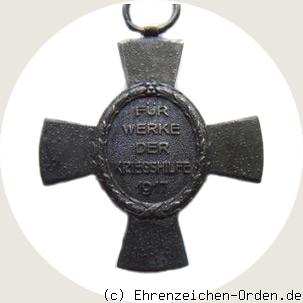 Adolf-Friedrich-Kreuz 1917 Rückseite