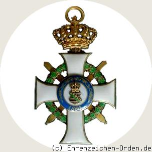 Albrechtsorden Ritterkreuz 1.Klasse mit Schwertern und Krone Rückseite