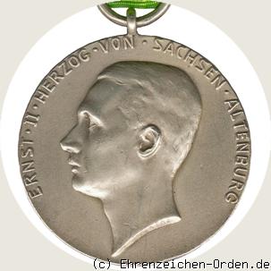 Silberne Medaille für Kunst und Wissenschaft ohne Krone – Herzog Ernst II.