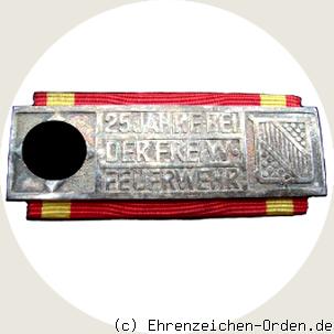 Feuerwehr-Ehrenzeichen für 25 Jahre Provinz Baden 1934