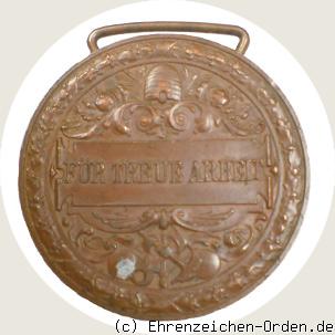 Medaille für Arbeiter und Dienstboten 1895 Rückseite