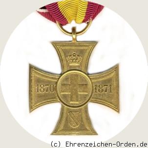 Erinnerungskreuz für freiwillige Hilfstätigkeit 1870/71