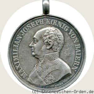 Silberne Militär-Verdienst-Medaille König Max Josef I. (großes Brustbild)
