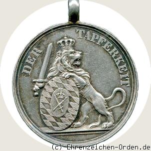 Silberne Militär-Verdienst-Medaille König Max Josef I. (großes Brustbild) Rückseite