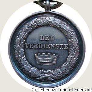 Silberne Medaille für Kunst und Wissenschaft 1858 Rückseite