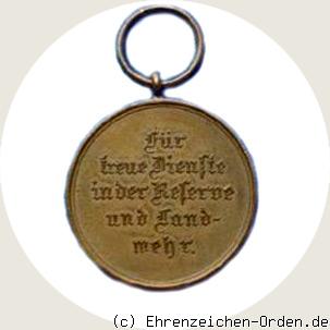 Landwehr-Dienstauszeichnung 2. Klasse 1913 Rückseite