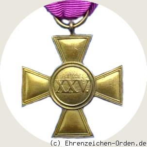 Militär-Dienstkreuz für Offiziere für 25 Jahre 1846 Rückseite