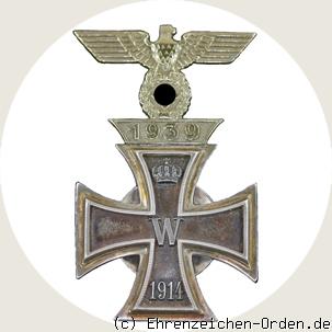 Eisernes Kreuz 1914 1. Klasse mit Wiederholungsspange 1939 1. Form fest verbunden