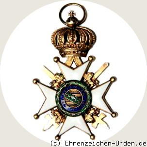 Herzoglich Sachsen-Ernestinischer Hausorden Ritterkreuz 1.Klasse mit Schwertern Rückseite