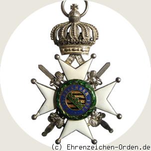 Herzoglich Sachsen-Ernestinischer Hausorden Ritterkreuz 2.Klasse mit Schwertern Rückseite