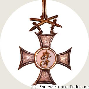 Friedrichsorden Ritterkreuz 2.Klasse mit Schwertern Rückseite