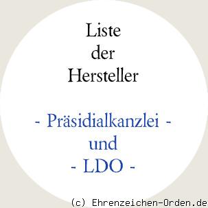 Herstellerliste Präsidialkanzlei und LDO