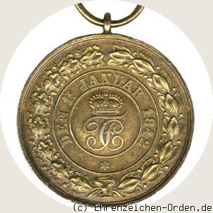 Fürstlicher Hausorden von Hohenzollern Goldene Ehrenmedaille 3. Modell 2. Ausgabe Rückseite