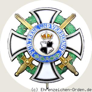 Fürstlicher Hausorden der Hohenzollern Ehrenkreuz 1. Klasse mit Schwertern