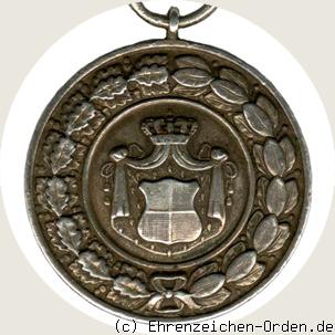 Fürstlicher Hausorden von Hohenzollern Silberne Verdienstmedaille 1. Modell Rückseite