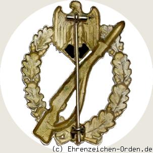 Infanterie Sturmabzeichen in Silber (Hohlprägung) Rückseite