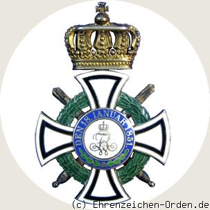 Königlicher Hausorden von Hohenzollern  Kreuz der Ritter mit Schwertern Rückseite