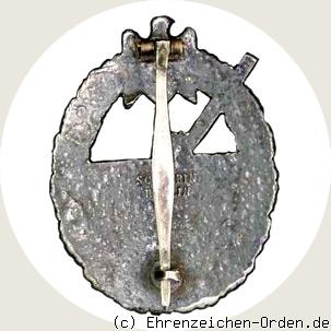 Kriegsabzeichen der Marine-Artillerie Rückseite