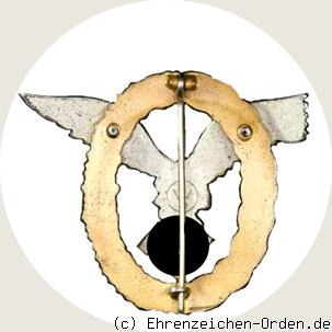 Geimeinsames Flugzeugführer-und Beobachterabzeichen (Doppelabzeichen) Rückseite