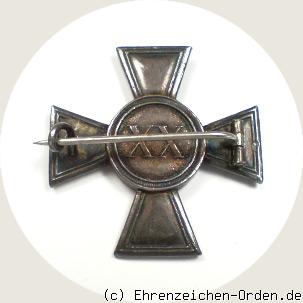 Militär-Dienstkreuz der Unteroffiziere und Manschaften für 20 Jahre Rückseite