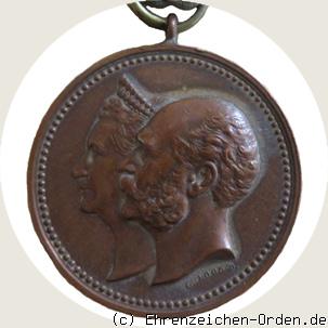 Medaille zur Goldenen Hochzeit 1893 in Bronze