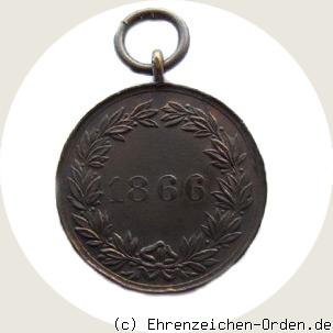 Erinnerungsmedaille 1866 Rückseite