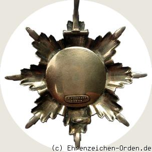 Herzoglich Nassauischer Militär-und Zivilverdienstorden – Bruststern zum Großkreuz mit Schwertern Rückseite