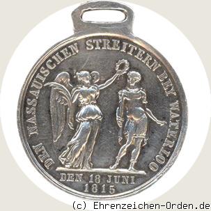 Waterloo-Medaille in Silber Rückseite