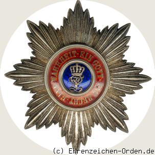 Oldenburger Haus- und Verdienstorden Bruststern zum Großkreuz (in Silber)