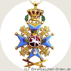 Orden Heinrich des Löwen  Ritterkreuz 1. Klasse mit Schwertern unter dem Kreuz