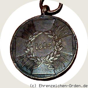 Kriegsdenkmünze für Kämpfer 1813 (kantige Kreuzarme)