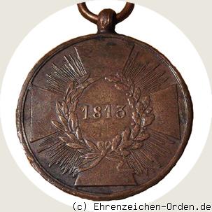 Kriegsdenkmünze für Kämpfer 1813 (kantige Kreuzarme)