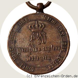 Kriegsdenkmünze für Kämpfer 1814 (kantige Kreuzarme) Rückseite
