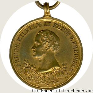 Erinnerungs-Kriegsdenkmünze 1863 für Kämpfer von 1813-1815