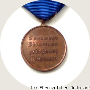 Landwehr Dienstauszeichnung 2.Klasse 1913 Rückseite