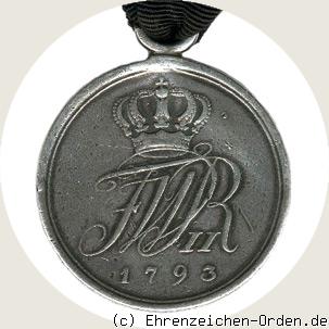 Silberne Militär-Verdienstmedaille 1793 Rückseite