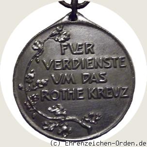 Rote Kreuz Medaille 3.Klasse 1898 in Stahl Rückseite