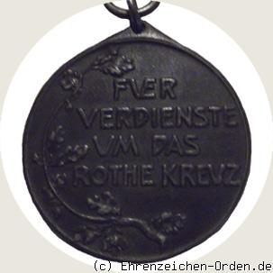 Rote Kreuz Medaille 3.Klasse 1898 in Feinzink Rückseite