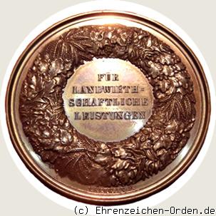Staatspreis für landwirtschaftliche Leistungen in Bronze (1.Stempel) 1847 Rückseite