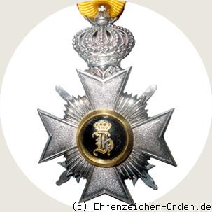 Fürstlich Reußisches Ehrenkreuz 3.Klasse mit Schwertern und Krone Rückseite