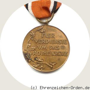Rote Kreuz Medaille 3.Klasse 1898 in Bronze Rückseite