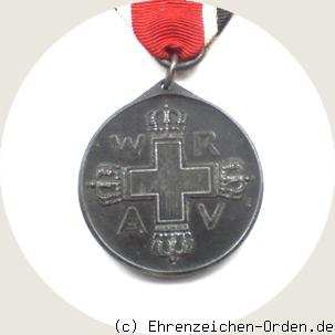 Rote Kreuz Medaille 3.Klasse 1898 in Feinzink