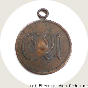 Medaille Treuen Kriegern 1815 Rückseite
