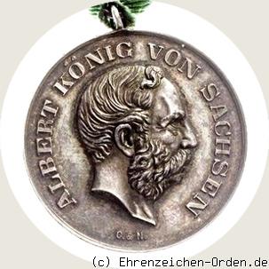 Silberne Verdienstmedaille für Landwirtschaft König Albert (tragbar)
