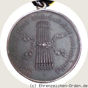 Eiserne Medaille für die Freiwilligen des V. Deutschen Armeekorps 1814 Rückseite