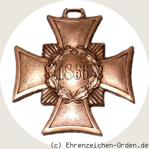 Erinnerungskreuz 1866 Rückseite