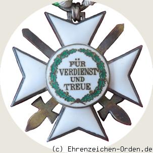 Verdienstorden Ritterkreuz 2.Klasse mit Schwertern Rückseite