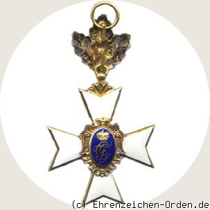 Fürstlich Schwarzburgisches Ehrenkreuz – Kreuz 2.Klasse mit Eichenbruch Rückseite