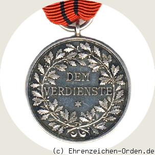 Silberne Verdienst-Medaille König Wilhelm II. Rückseite