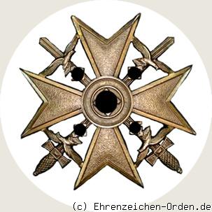 Spanienkreuz in Bronze mit Schwertern